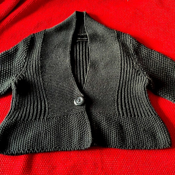 Sweater cardigan cropped- black - Picture 5 of 8